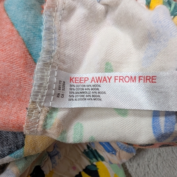 Marcus Navarro Anthropologie Pajamas Womens S Jungle Safari Tropical Sleep Set - Picture 11 of 11